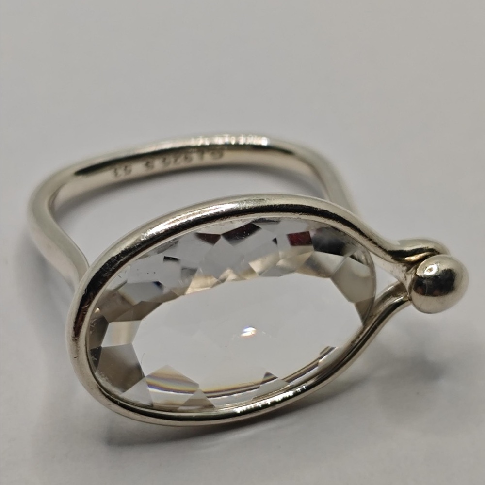 George Jensen Sterling & Rock Crystal Ring